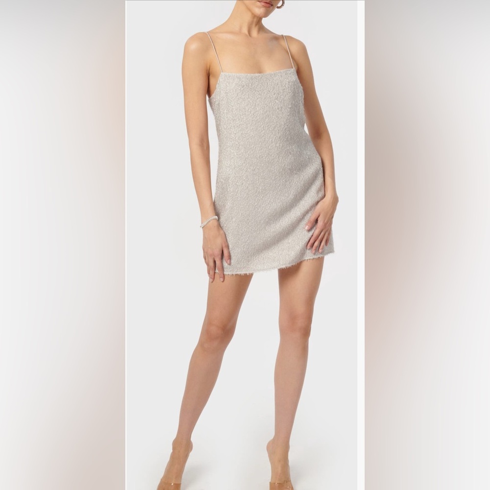 Cami NYC Rin metallic silk-blend chiffon minidress
